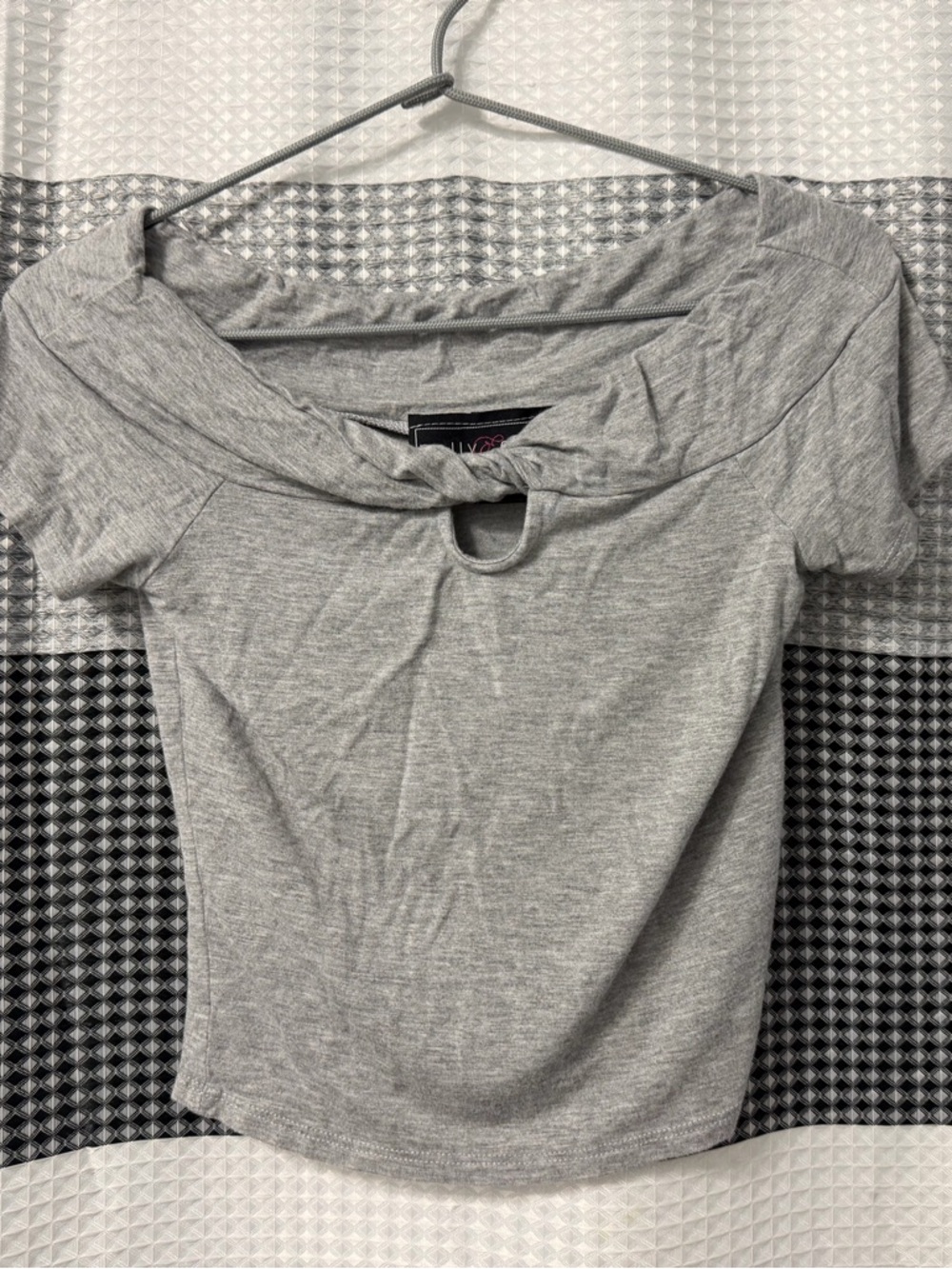 Polly & Esther Crop Top Grey